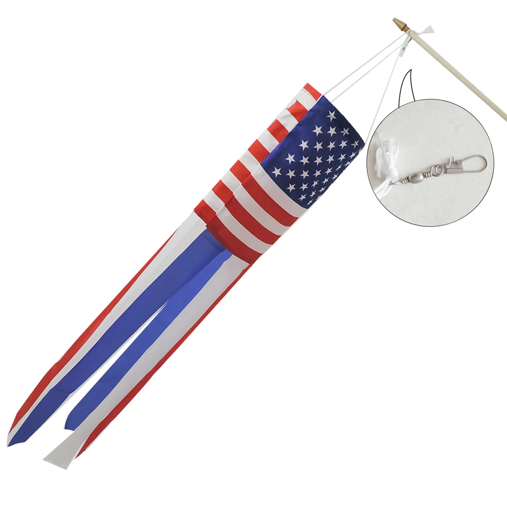 American US Flag Windsock Embroidered Stars Stripes Windsock with Color Printing USA Patriotic Nylon hanging Decoration
American US Flag Windsock Embroidered Stars Stripes Windsock with Color Printing USA Patriotic Nylon hanging Decoration
