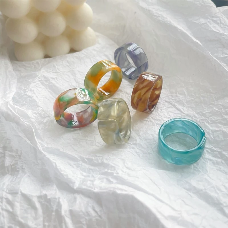 New Handmade Color Blooming Acrylic Ring Oil Painting Color Retro Simple Open Adjustable Rings For Women Girls Fashion Jewelry
New Handmade Color Blooming Acrylic Ring Oil Painting Color Retro Simple Open Adjustable Rings For Women Girls Fashion Jewelry