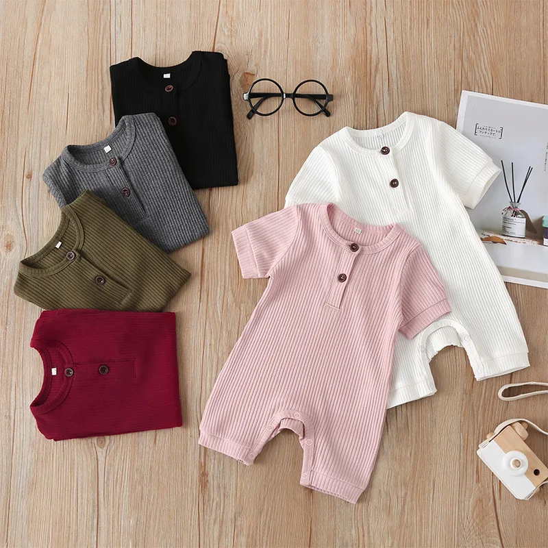 Unisex Baby Rompers Short Sleeve Solid Color Baby Boy Rompers Summer Baby Girl Romper One Piece Summer Clothing
Unisex Baby Rompers Short Sleeve Solid Color Baby Boy Rompers Summer Baby Girl Romper One Piece Summer Clothing