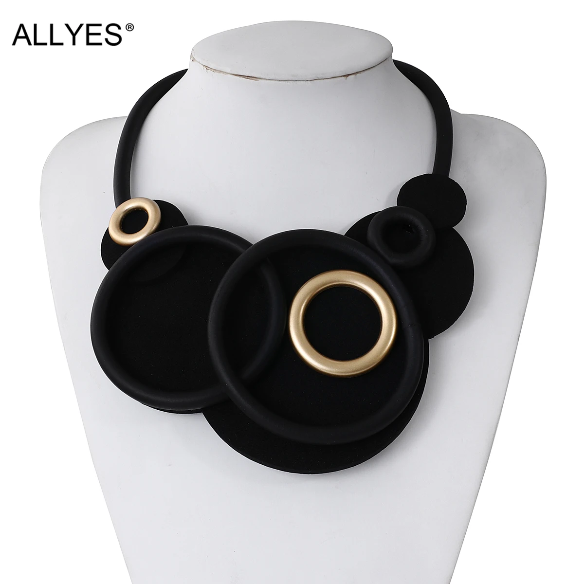 ALLYES Exaggerated Geometric Pendant Necklace for Women Avant-garde Punk Leather Collar Choker Necklace Party Statement Jewelry 
ALLYES Exaggerated Geometric Pendant Necklace for Women Avant-garde Punk Leather Collar Choker Necklace Party Statement Jewelry