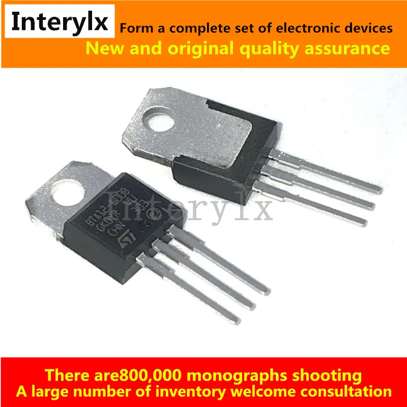 10 шт BT151-500R односторонний Тиристор 7.5A/800V BTA12-600B двунаправленный 12A/600V TO-220 |