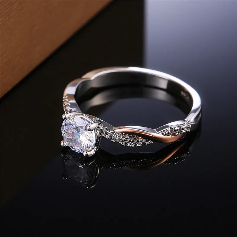 Cute Female White Round Crystal Ring Vintage Rose Gold Color Wedding Ring Promise Zircon Stone Engagement Thin Rings For Women
Cute Female White Round Crystal Ring Vintage Rose Gold Color Wedding Ring Promise Zircon Stone Engagement Thin Rings For Women