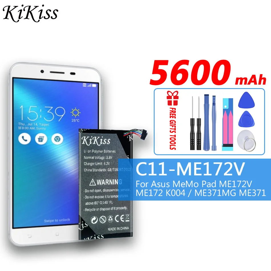Аккумуляторная батарея для планшета ASUS Fonepad MeMoPad ME172V K004 ME371MG ME371, 5600 мАч, литий-полимерные батареи
Аккумуляторная батарея для планшета ASUS Fonepad MeMoPad ME172V K004 ME371MG ME371, 5600 мАч, литий-полимерные батареи