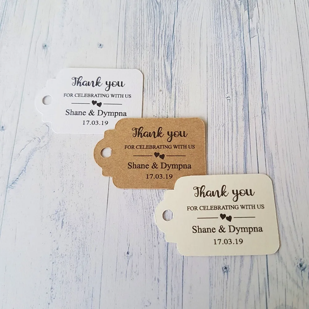 Custom Wedding gift Tags Personalised Bridal shower bachelor Thank You For Celebrating With Us, Small Labels favor tags
Custom Wedding gift Tags Personalised Bridal shower bachelor Thank You For Celebrating With Us, Small Labels favor tags