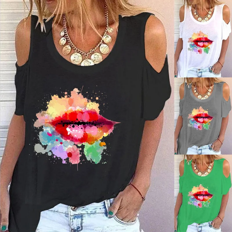 Women's Casual Watercolor Printed Off Shoulder Tops Round Neck Short Sleeved T-Shirt Loose Graphic Blouse Plus Size
Women's Casual Watercolor Printed Off Shoulder Tops Round Neck Short Sleeved T-Shirt Loose Graphic Blouse Plus Size