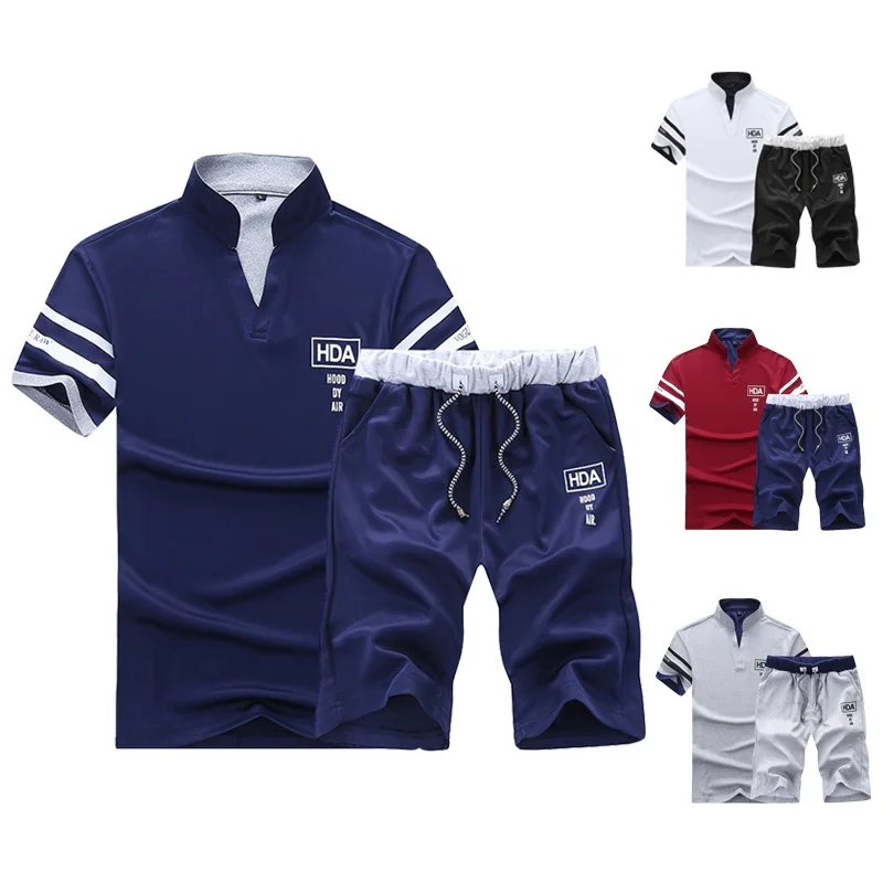 Summer Mens Polo Shirt Short Sleeve Polo + Shorts Suit Male Solid Jersey Breathable 2PC Top Short Set Fitness Sportsuits Set Men
Summer Mens Polo Shirt Short Sleeve Polo + Shorts Suit Male Solid Jersey Breathable 2PC Top Short Set Fitness Sportsuits Set Men