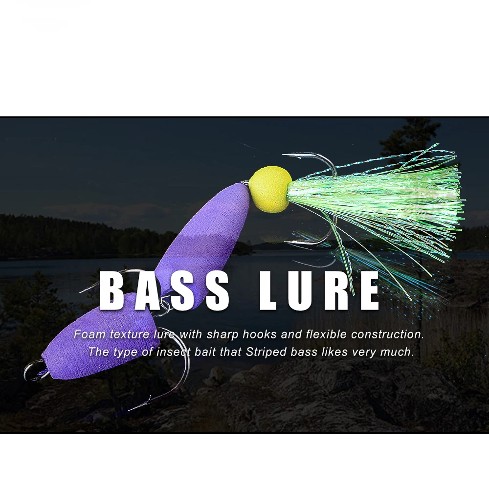 1 PC Mandula Hot Sale Fishing Soft Lures 3 Hooks Foam 18 Colors Bait Swimbait Wobbler Bass Pike Insect Artificial Pesca | Спорт и