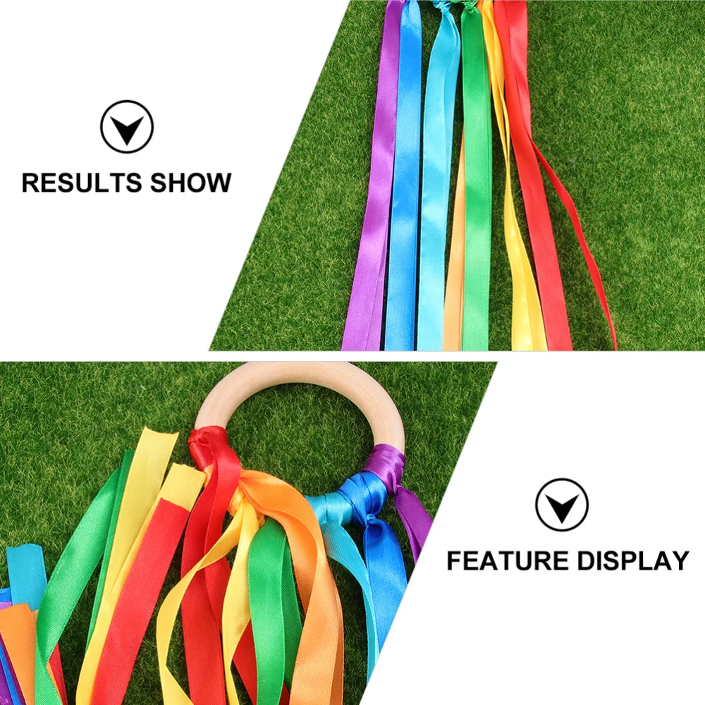 Wooden Ring With Rainbow Ribbon Children Early Education Toys (Assorted Color)
Wooden Ring With Rainbow Ribbon Children Early Education Toys (Assorted Color)