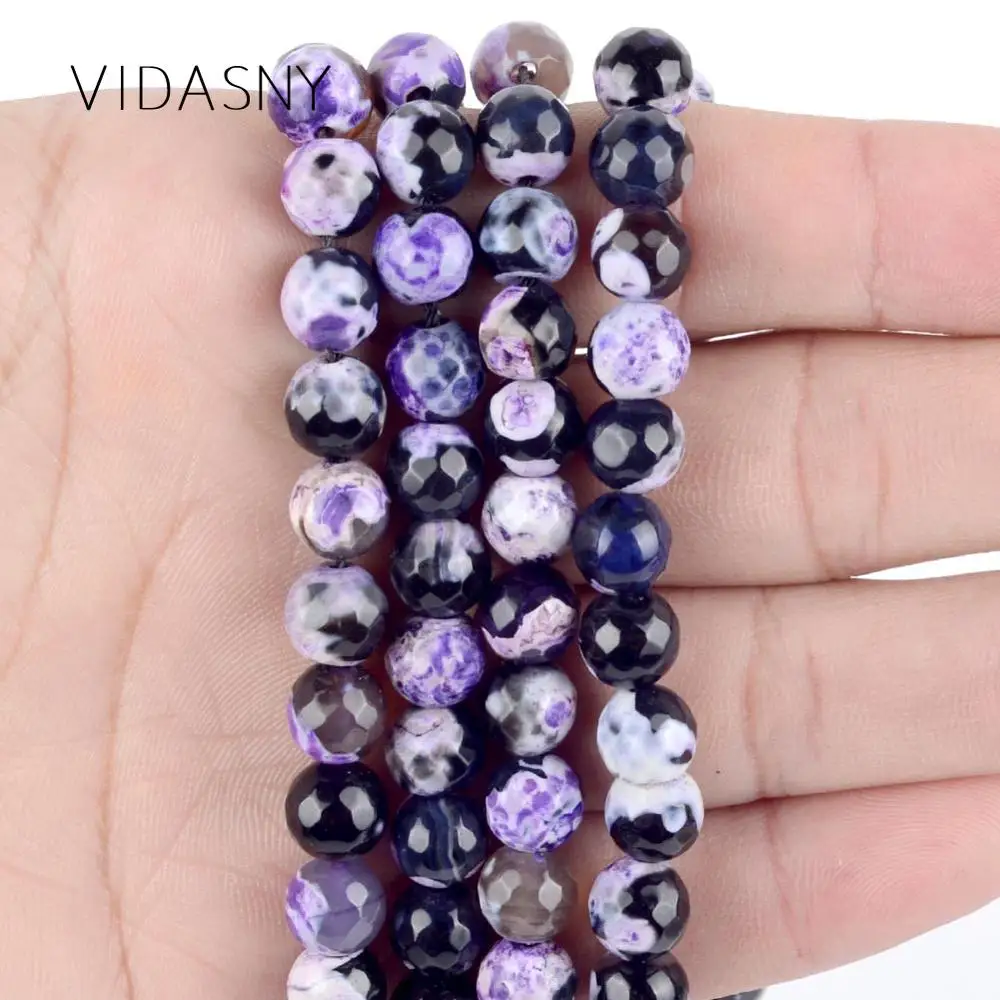 Natural Purple Faceted Fire Agates Loose Beads For Jewelry Making 8mm Loose Beads Diy Necklace Bracelet Accessories 15''
Natural Purple Faceted Fire Agates Loose Beads For Jewelry Making 8mm Loose Beads Diy Necklace Bracelet Accessories 15''
