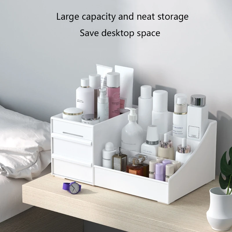 Multi-grid Skincare Holder Case with 2 Drawers Desktop Cosmetic Organizer Holder
Multi-grid Skincare Holder Case with 2 Drawers Desktop Cosmetic Organizer Holder