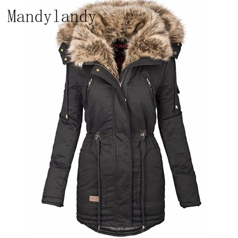 Mandylandy Warm Parkas Jacket Winter Long Sleeve Pocket Plush Stitching Hooded Parkas Women's Casual Slim-Fit Zipper Button Coat
Mandylandy Warm Parkas Jacket Winter Long Sleeve Pocket Plush Stitching Hooded Parkas Women's Casual Slim-Fit Zipper Button Coat