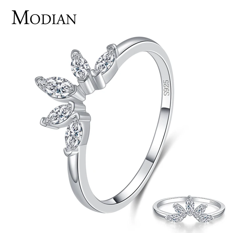 Modian новый 100% 925 стерлингового серебра в виде ромбов ААА CZ Корона модные золотые