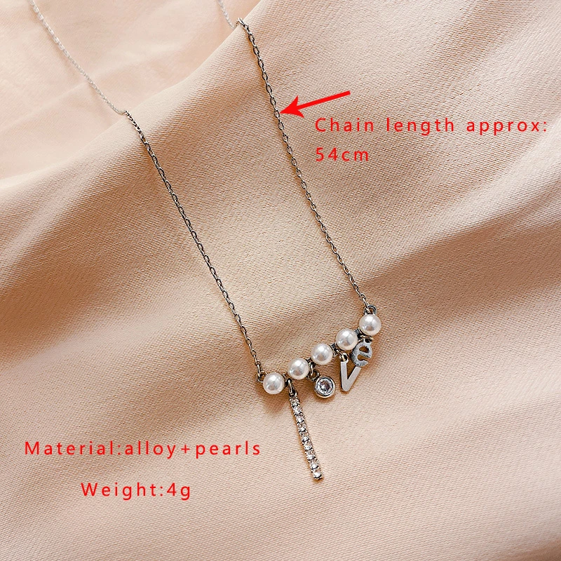 Bacolod Birthday Engagement Pearls Pendant Necklaces for Women Mother Fashion Silver Color Letter Long Chain Necklace Jewelry
Bacolod Birthday Engagement Pearls Pendant Necklaces for Women Mother Fashion Silver Color Letter Long Chain Necklace Jewelry