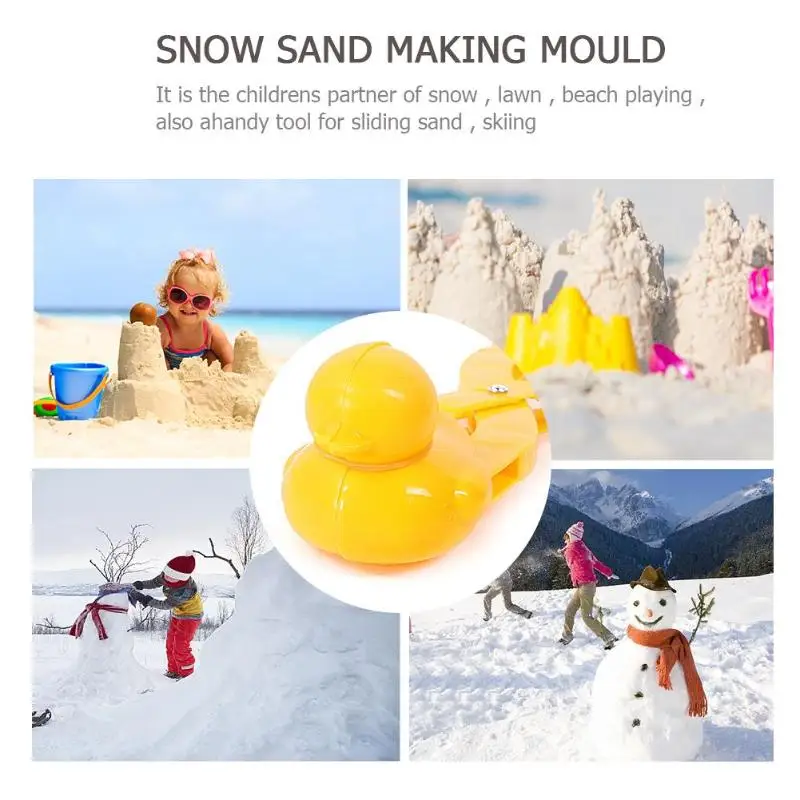Cartoon Duck Shape Snowball Maker Clip Children Outdoor Sport Winter Snow Beach Sand Mold Tool Kids Toys
Cartoon Duck Shape Snowball Maker Clip Children Outdoor Sport Winter Snow Beach Sand Mold Tool Kids Toys