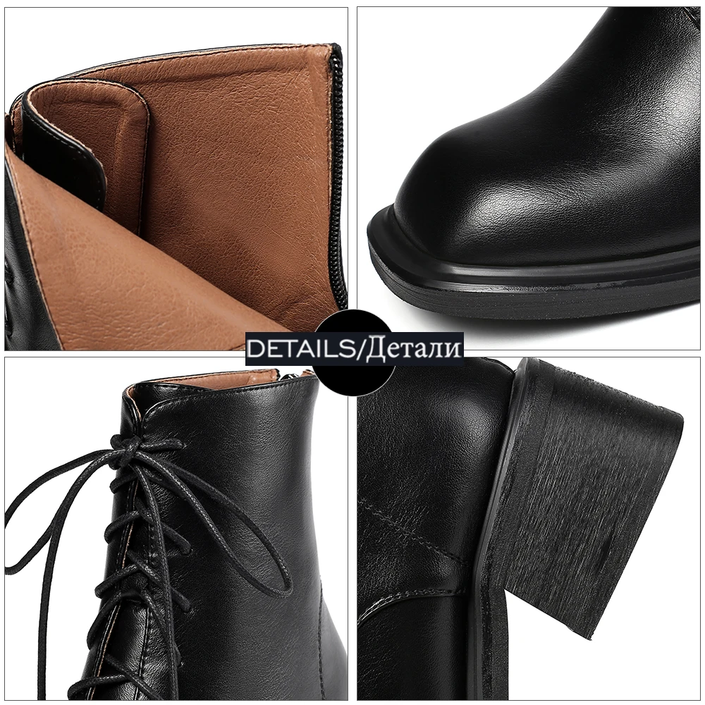 WETKISS Chunky Heel Ankle Boots Woman Cross Tie Square Toe Short Booties Pu Leather Platform Autumn Shoes Women Big Size 43
WETKISS Chunky Heel Ankle Boots Woman Cross Tie Square Toe Short Booties Pu Leather Platform Autumn Shoes Women Big Size 43