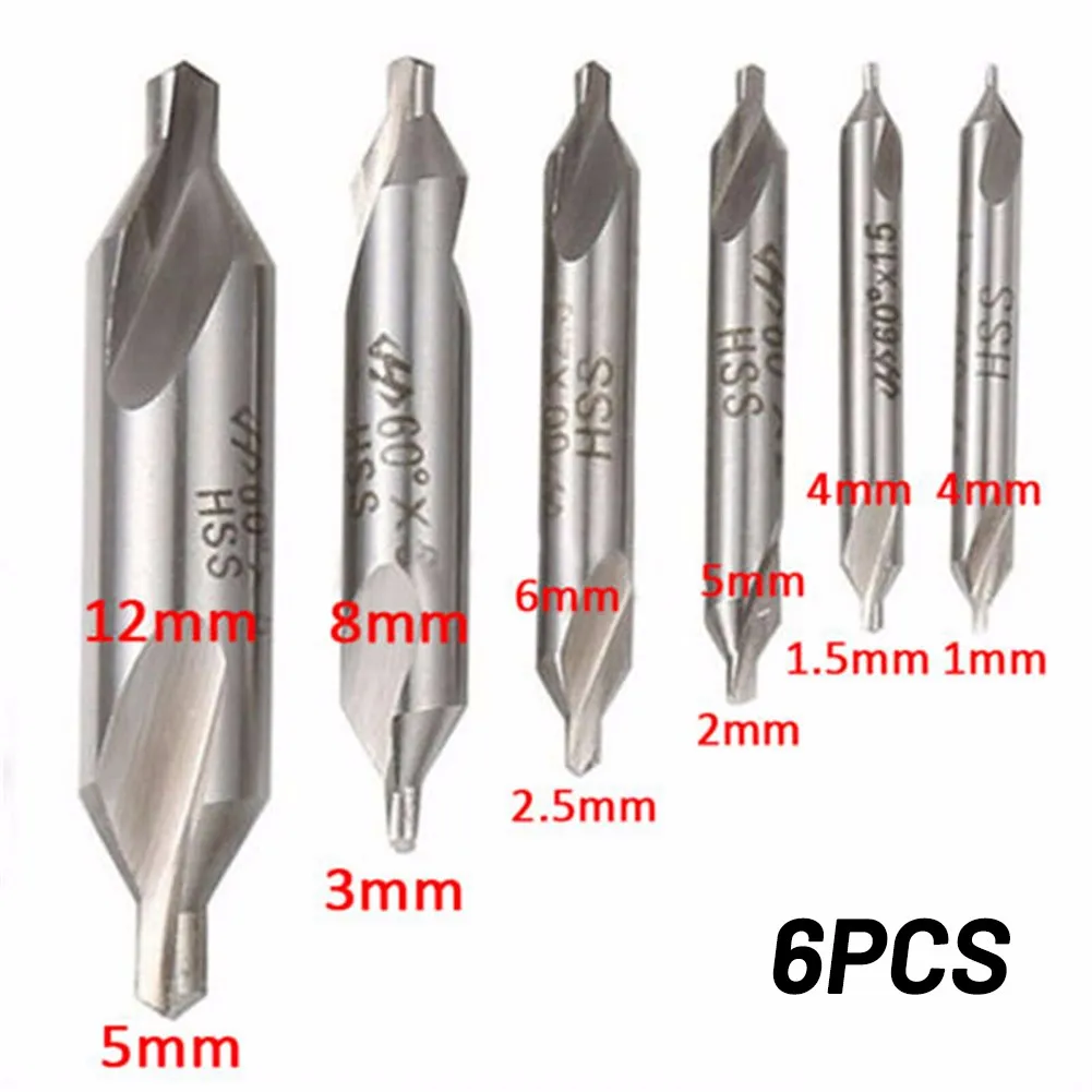 6x 60°HSS Center Drill Bit Combined Countersink Lathe Mill Tackle Tool Set 1-5mm Drills For Accurate Holes
6x 60°HSS Center Drill Bit Combined Countersink Lathe Mill Tackle Tool Set 1-5mm Drills For Accurate Holes