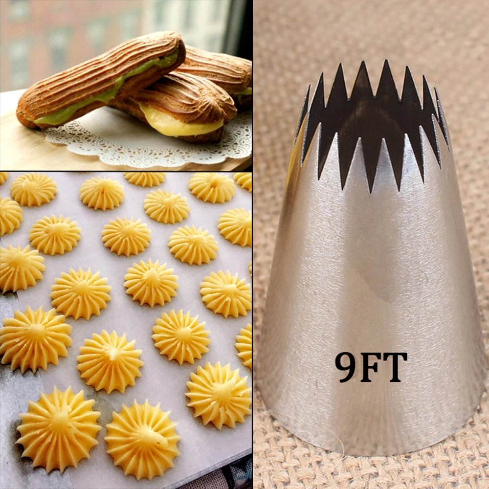 #9ft Large Icing Piping Nozzles Russian Nozzles Pastry Tips Cookies Cake Decorating Tools Tips Cream Fondant Pastry Nozzles
#9ft Large Icing Piping Nozzles Russian Nozzles Pastry Tips Cookies Cake Decorating Tools Tips Cream Fondant Pastry Nozzles