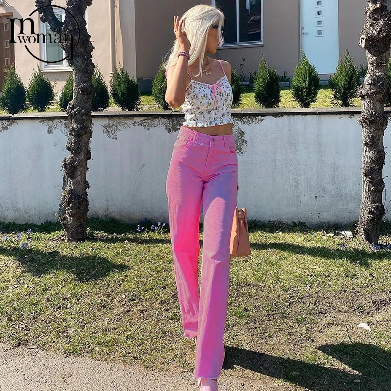 INWOMAN Sexy Summer Clubwear Blue Orange Green pink Denim Jeans Women Pants 2021 High Waist Skinny Jeans Ladies Flared Trousers
INWOMAN Sexy Summer Clubwear Blue Orange Green pink Denim Jeans Women Pants 2021 High Waist Skinny Jeans Ladies Flared Trousers
