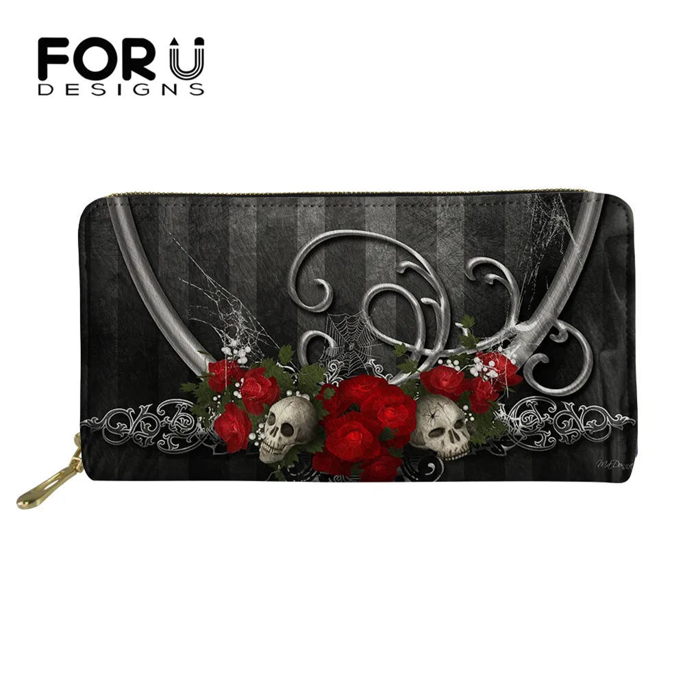 FORUDESIGNS Women's Leather Wallet Black Gothic Rose Design Purse Ladies Credit Card Holder Clutch Bag Female Bolsa Mujer 2021
FORUDESIGNS Women's Leather Wallet Black Gothic Rose Design Purse Ladies Credit Card Holder Clutch Bag Female Bolsa Mujer 2021