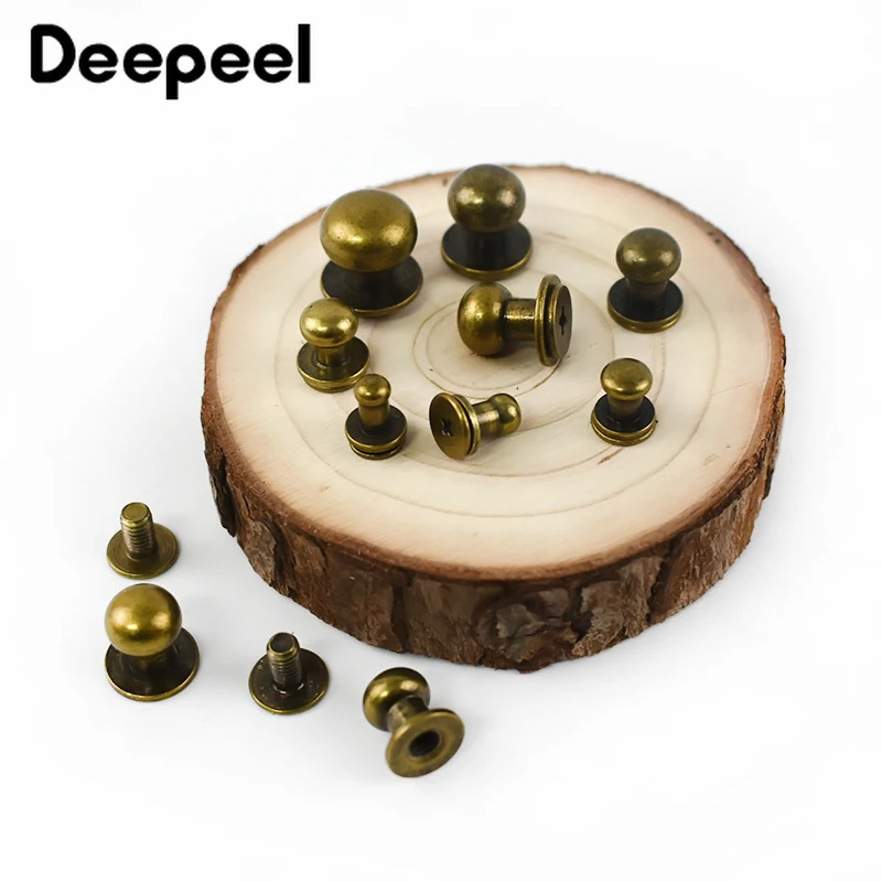 Deepeel 20pcs 4-12mm Round Nail Buckle Metal Rivet Screw Studs Button Clasp for Bag Purses Belt Fastener DIY Leather Craft H3-2
Deepeel 20pcs 4-12mm Round Nail Buckle Metal Rivet Screw Studs Button Clasp for Bag Purses Belt Fastener DIY Leather Craft H3-2