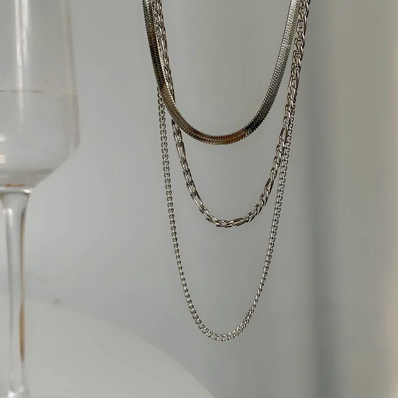 Stainless Steel Snake Chain Choker Necklaces For Women High Quality Multi Layered Collar Link Necklace Jewelry Party Gift
Stainless Steel Snake Chain Choker Necklaces For Women High Quality Multi Layered Collar Link Necklace Jewelry Party Gift