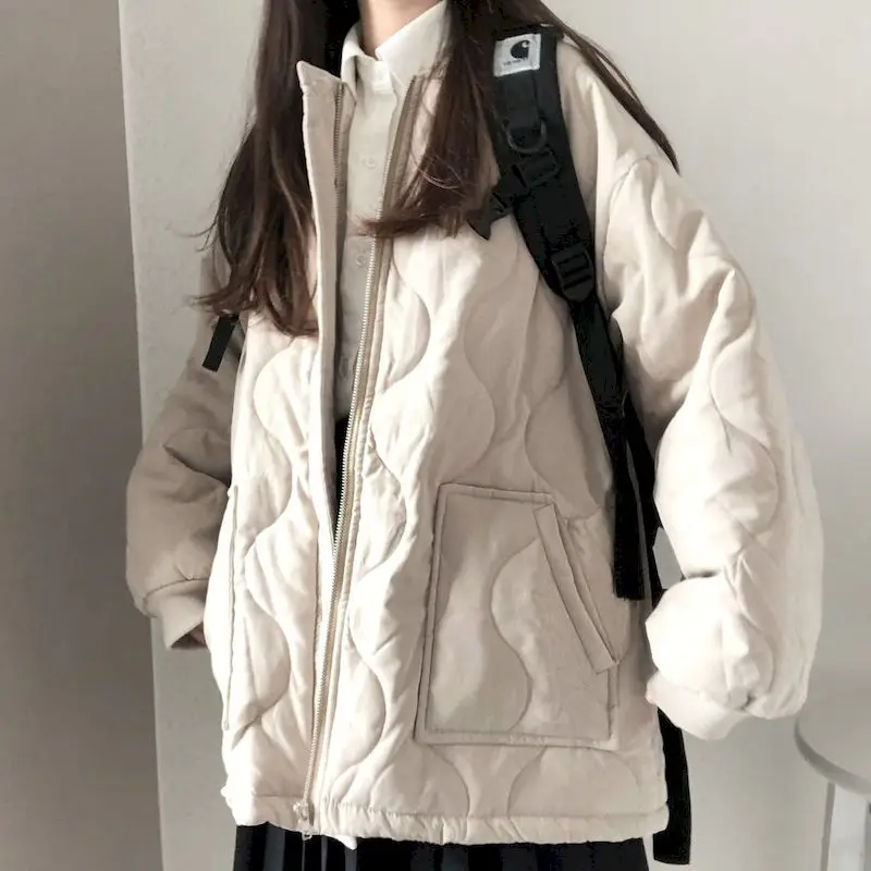 Зимние плотные пальто с хлопковой подкладкой для мужчин и женщин, однобортные женские парки на молнии со шнуровкой и воротником-стойкой, Же...
Зимние плотные пальто с хлопковой подкладкой для мужчин и женщин, однобортные женские парки на молнии со шнуровкой и воротником-стойкой, Же...