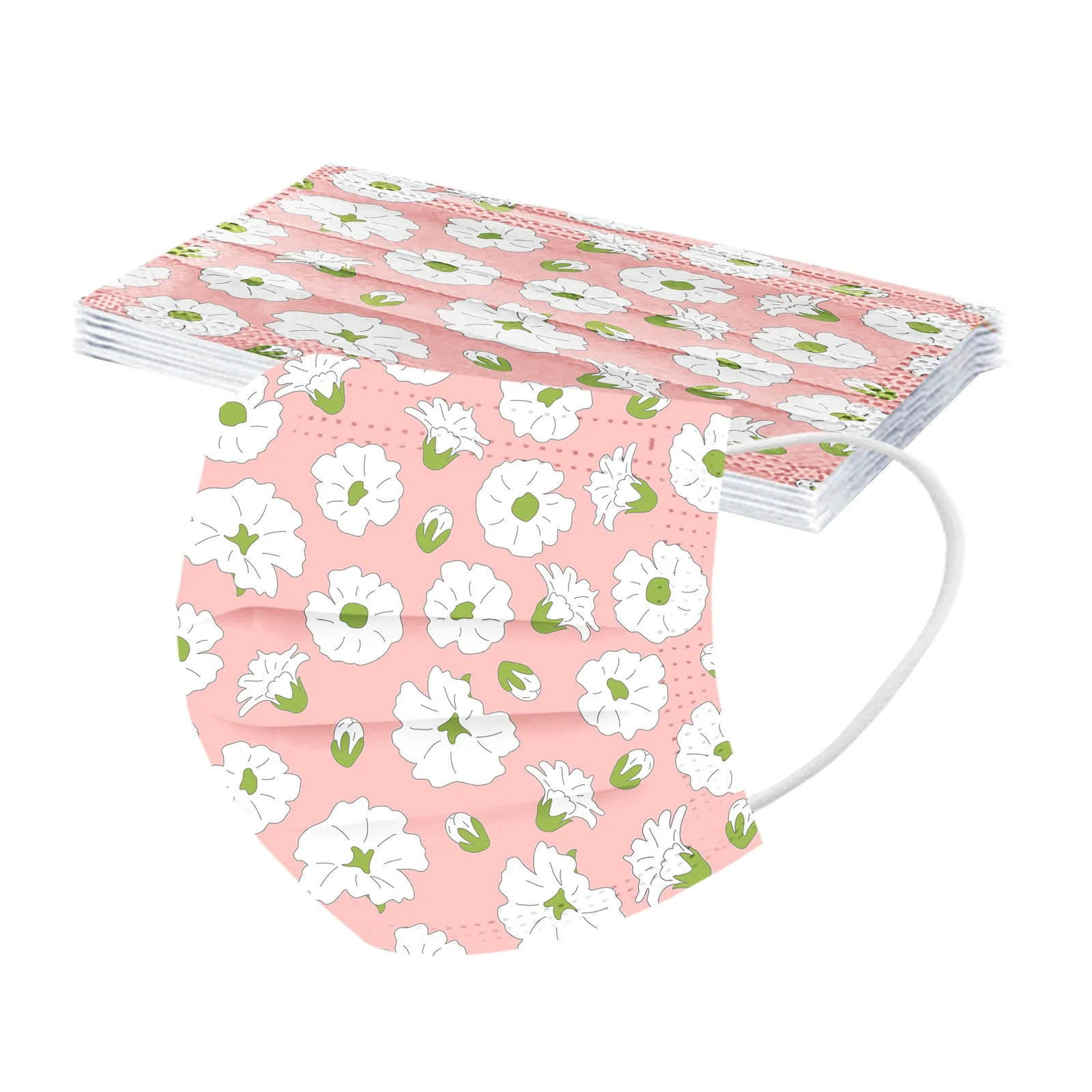 10pc Flower Print Mask Adult Disposable Non-Woven Face Cover Mask Fashion Unisex 3-Layer Protect Earloop Mouth Mask Mascarillas
10pc Flower Print Mask Adult Disposable Non-Woven Face Cover Mask Fashion Unisex 3-Layer Protect Earloop Mouth Mask Mascarillas