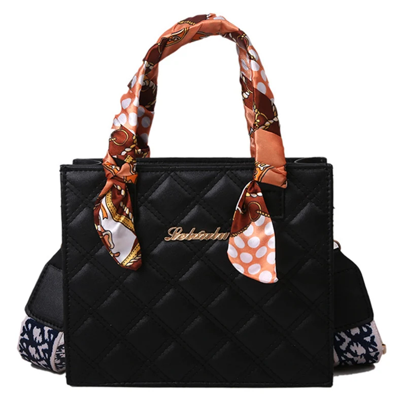

Модная женская маленькая сумка с вышивкой из ниток, модная сумка-мессенджер на плечо, шелковый шарф, портативные маленькие квадратные сумки...