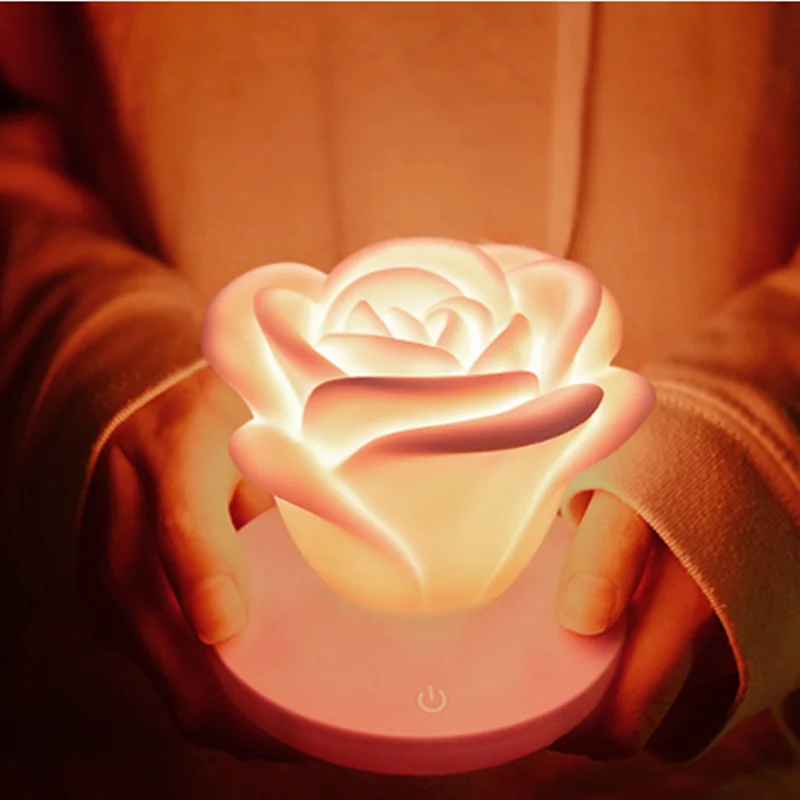 Romantic Rose Flower Night Light LED Mini Night Lamp Bedroom Decor USB Rechargeable Touch Control Lamp Valentine's Day Gift
Romantic Rose Flower Night Light LED Mini Night Lamp Bedroom Decor USB Rechargeable Touch Control Lamp Valentine's Day Gift