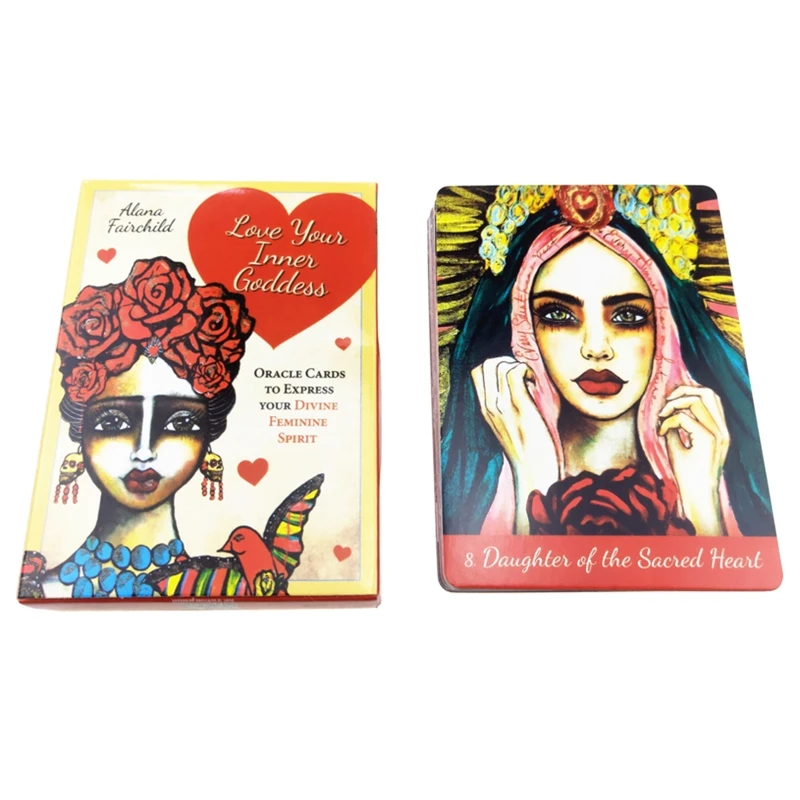 

2021 New Love Your Inner Goddess Oracle Cards Full English 44 Cards Deck Tarot Board Game