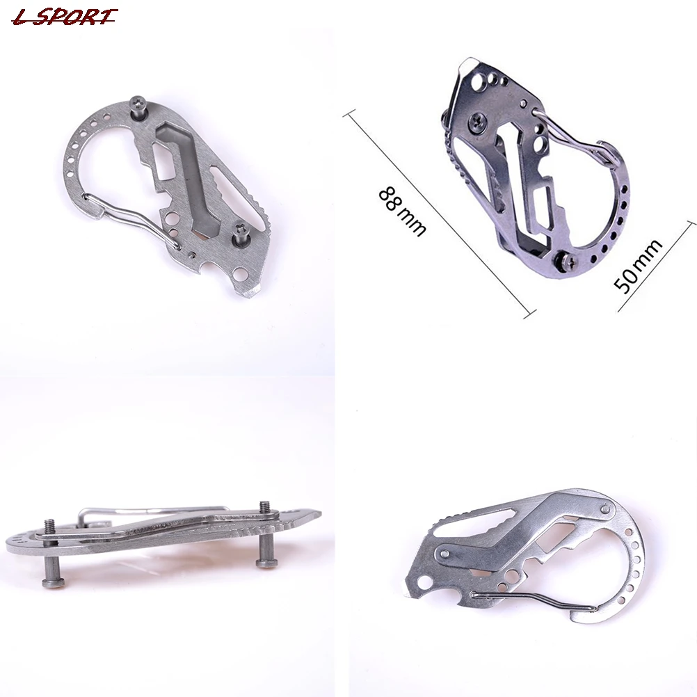 Multi Tools Key Holder Clip Wrench Quickdraw Carabiner Stainless With Bottle Opener Stainless Steel EDC Keychain
Multi Tools Key Holder Clip Wrench Quickdraw Carabiner Stainless With Bottle Opener Stainless Steel EDC Keychain