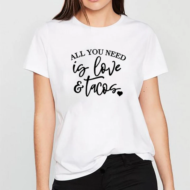 All You Need Is Love and Tacos Printed Short Sleeve Cotton T Shirt Women O-neck Christmas T Shirt Women Casual T-shirt Women
All You Need Is Love and Tacos Printed Short Sleeve Cotton T Shirt Women O-neck Christmas T Shirt Women Casual T-shirt Women