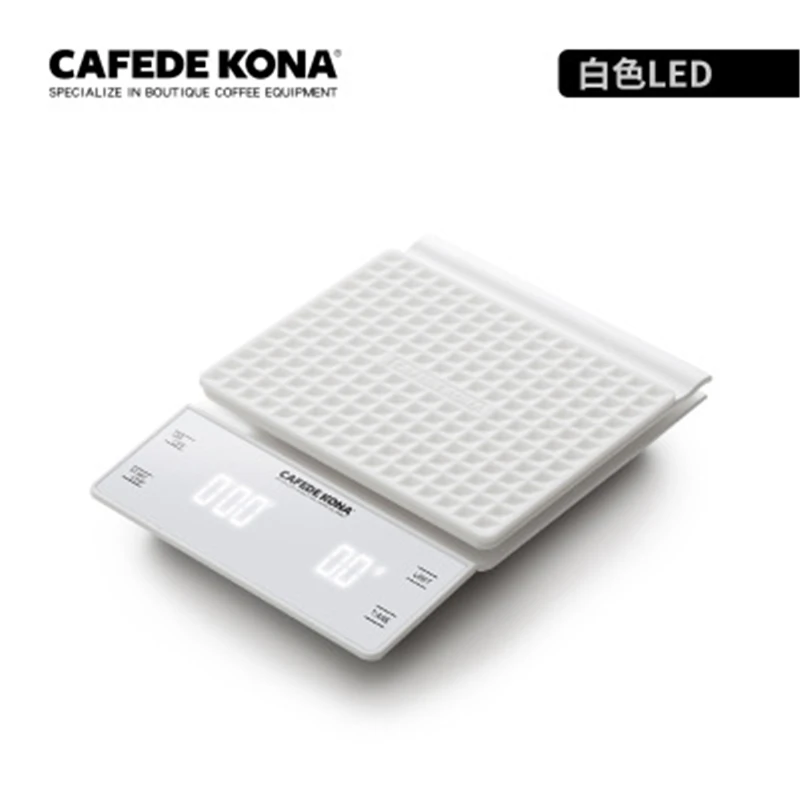 CAFEDE KONA Electronic Coffee Scale 3KG/0.1g Precision LED Digital Kitchen Scale Waterproof Drip Coffee Pot Scale with Timer
CAFEDE KONA Electronic Coffee Scale 3KG/0.1g Precision LED Digital Kitchen Scale Waterproof Drip Coffee Pot Scale with Timer