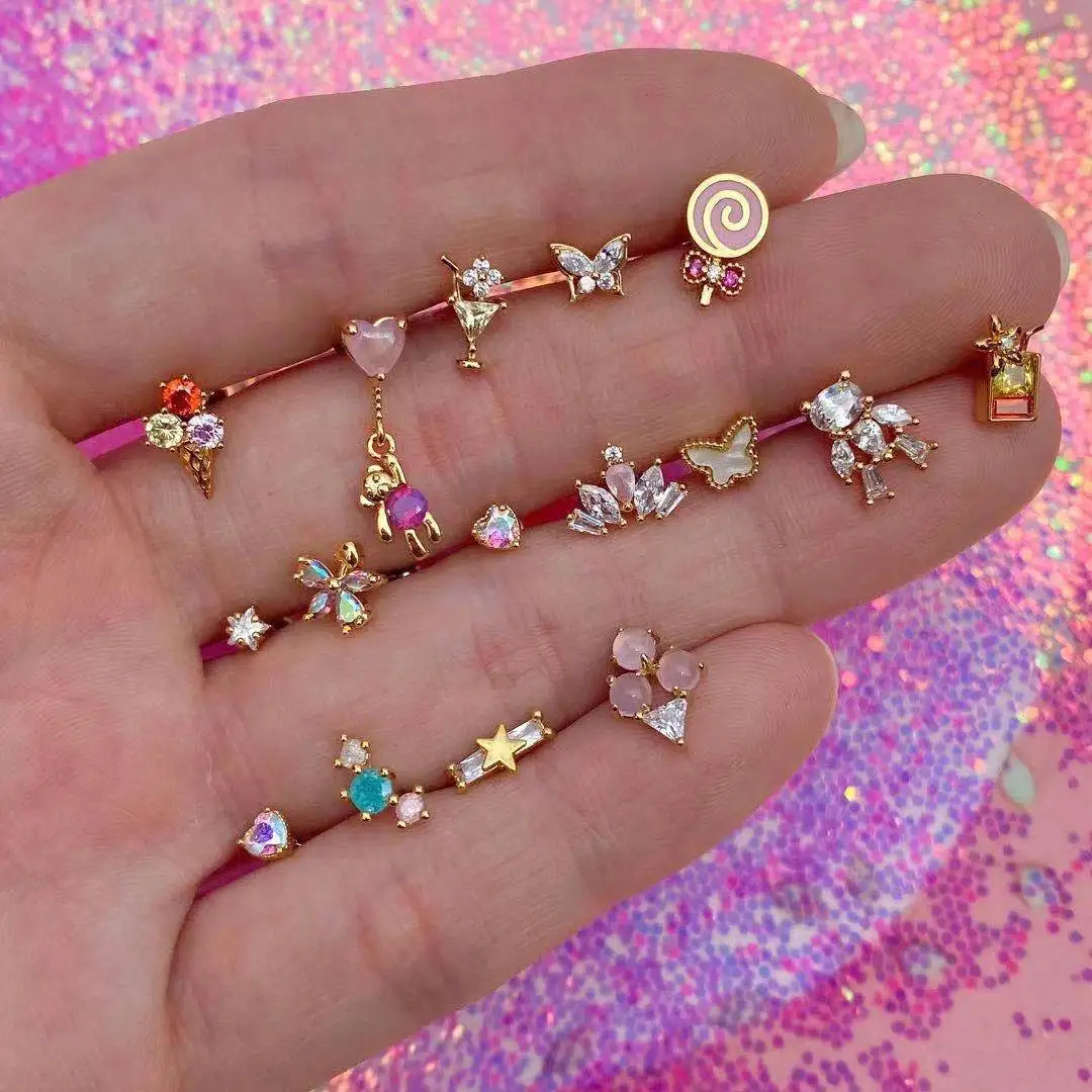Colorful Snowflake Star Moon Earring for Women Cute Seabed Animals Crystal Zircon Ear Ring Birthday Party Jewelry Gifts
Colorful Snowflake Star Moon Earring for Women Cute Seabed Animals Crystal Zircon Ear Ring Birthday Party Jewelry Gifts