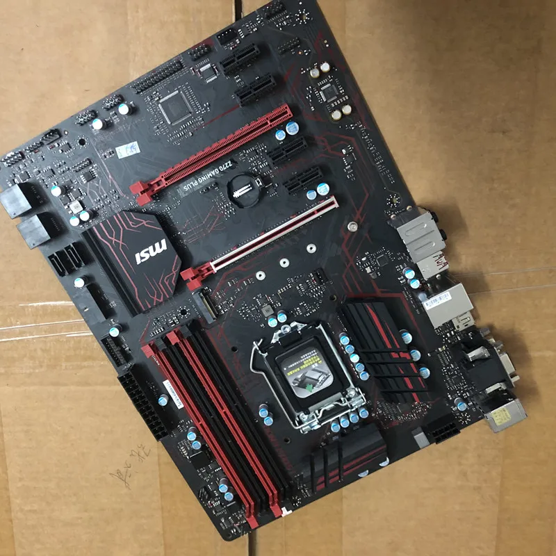 Оригинальная материнская плата для MSI Z270 GAMING PLUS DDR4 LGA 1151 USB2.0 USB3.1 64 ГБ 7500 7700K 14 нм