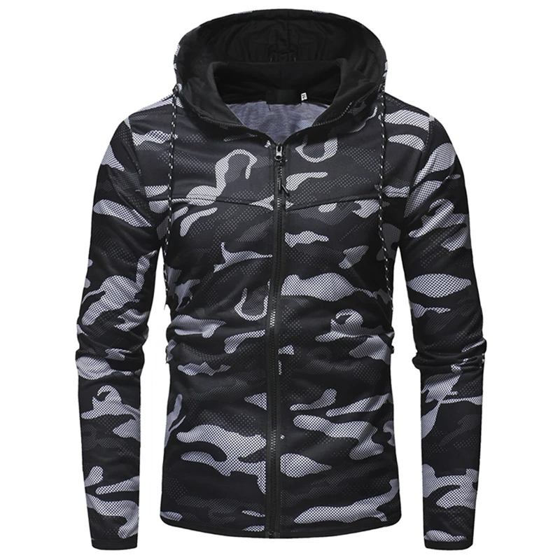 Spring Autumn Mens Casual Camouflage Hoodie Jacket Waterproof Clothes Windbreaker Coat Male Outwear 
Spring Autumn Mens Casual Camouflage Hoodie Jacket Waterproof Clothes Windbreaker Coat Male Outwear
