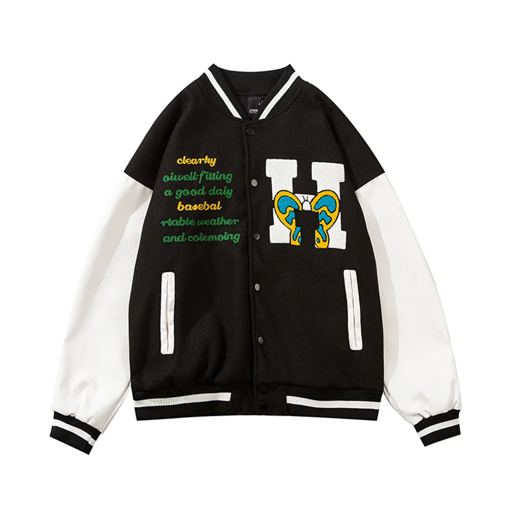 Embroidered Couple Baseball Jacket Streetwear Contrast Color Stitching Harajuku Woman Jacket Coat Women Winter Clothes Women
Embroidered Couple Baseball Jacket Streetwear Contrast Color Stitching Harajuku Woman Jacket Coat Women Winter Clothes Women