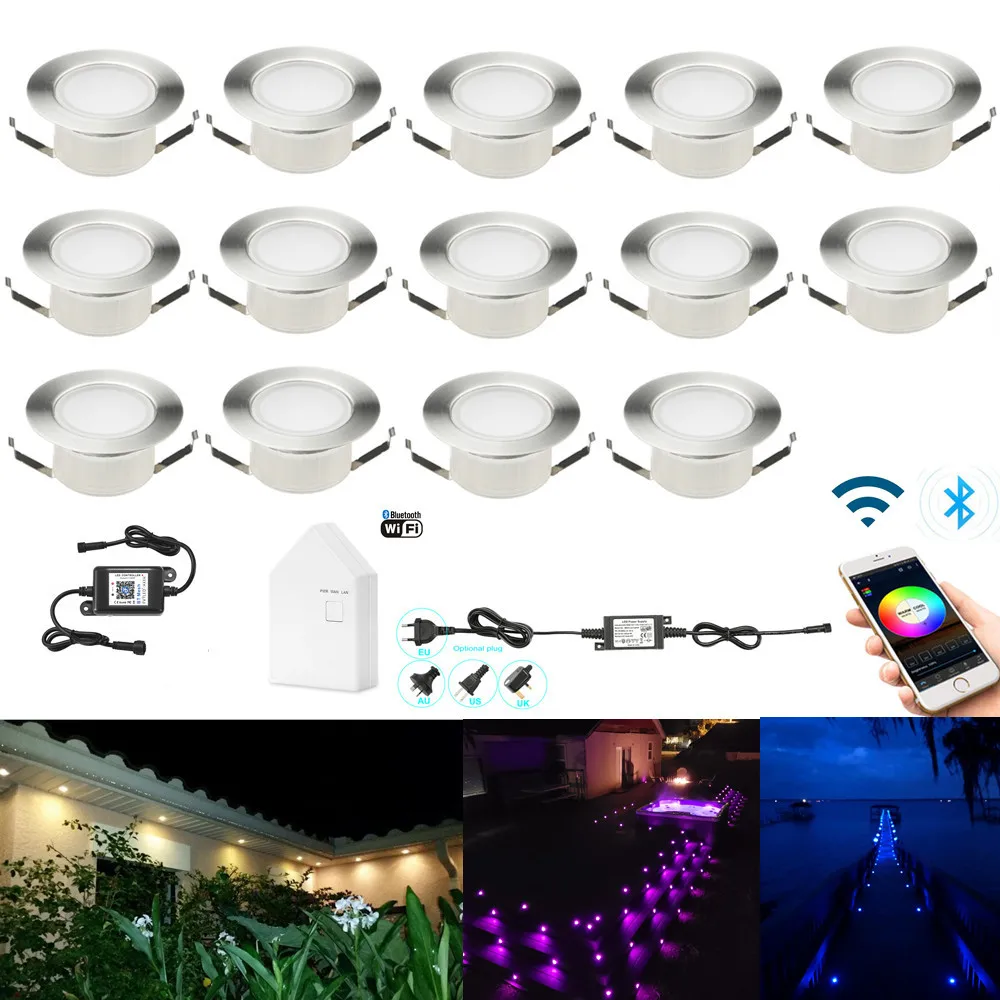 14pcs/set 61mm WIFI Bluetooth APP Controller Timer Dimmer RGB/RGBW Stair Step LED Deck Rail Soffit Lights Driveway Terrace Lamp
14pcs/set 61mm WIFI Bluetooth APP Controller Timer Dimmer RGB/RGBW Stair Step LED Deck Rail Soffit Lights Driveway Terrace Lamp