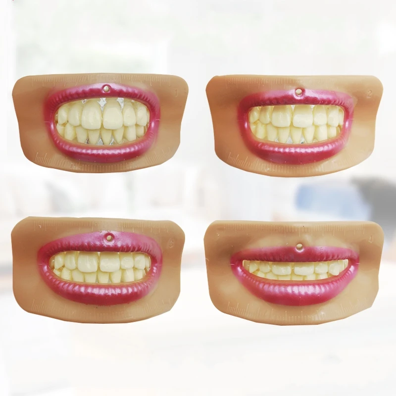 Фото 4 шт. стоматологическая лаборатория эстетика проверка губ расположение зубов