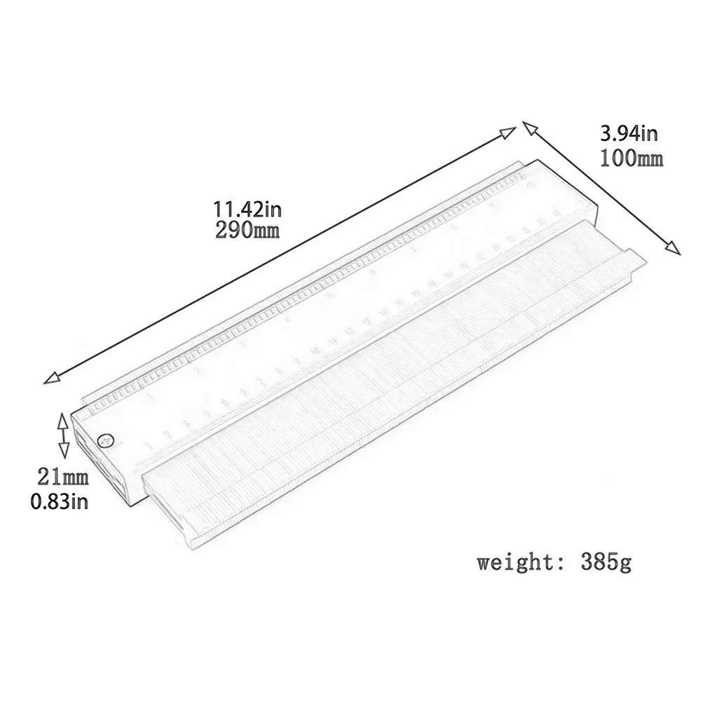 Wheel Wide Gauge 5 Inch Multi-Angle Irregular Measurement Profile Ruler Tile Edge Forming Measuring Ruler Lengthen
Wheel Wide Gauge 5 Inch Multi-Angle Irregular Measurement Profile Ruler Tile Edge Forming Measuring Ruler Lengthen