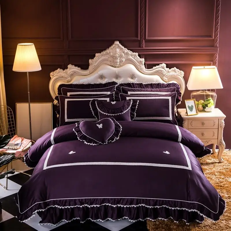42 cotton bedclothes Soft Butterfly Decoration bedding set bedskirt pillowcase king comforter set cover 4/7pcs
42 cotton bedclothes Soft Butterfly Decoration bedding set bedskirt pillowcase king comforter set cover 4/7pcs