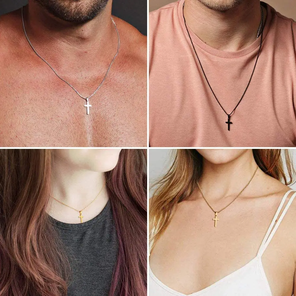Sufair Stainless Steel Silver Gold Black Plain Cross Necklace 16-24 Inches Chain Cross Pendant Necklace for Men Women Jewelry
Sufair Stainless Steel Silver Gold Black Plain Cross Necklace 16-24 Inches Chain Cross Pendant Necklace for Men Women Jewelry
