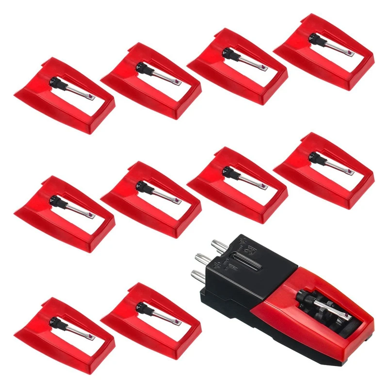 10 Phono Needle Replacement Phono Needle Replacement and 1 Phono Turntable Cartridge for Vinyl Record Player,LP,Etc 
10 Phono Needle Replacement Phono Needle Replacement and 1 Phono Turntable Cartridge for Vinyl Record Player,LP,Etc