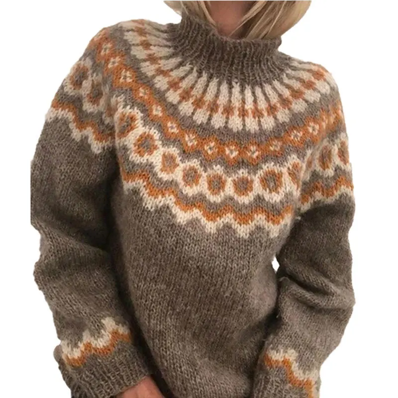 Turtleneck Sweater Women Printed Knitted Long Sleeve Ladies Jumper Sweater Fashion Casual Winter Autumn Pullover Popular College
Turtleneck Sweater Women Printed Knitted Long Sleeve Ladies Jumper Sweater Fashion Casual Winter Autumn Pullover Popular College