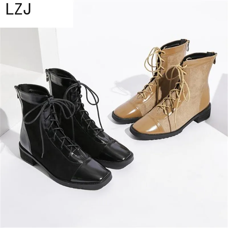 LZJ 2019 Woman Ankle boots Fur Winter Warm Ankle Boots Woman Back zipper Shoes Women Square head Thick-soled Martin boots
LZJ 2019 Woman Ankle boots Fur Winter Warm Ankle Boots Woman Back zipper Shoes Women Square head Thick-soled Martin boots