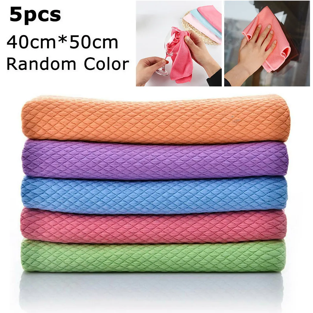 5pcs 40*50cm Colorful Special Fish Scale Wipes Rag For Glass Cleaning Water Absorption Soft Eco-Friendly Housework Cleaning
5pcs 40*50cm Colorful Special Fish Scale Wipes Rag For Glass Cleaning Water Absorption Soft Eco-Friendly Housework Cleaning