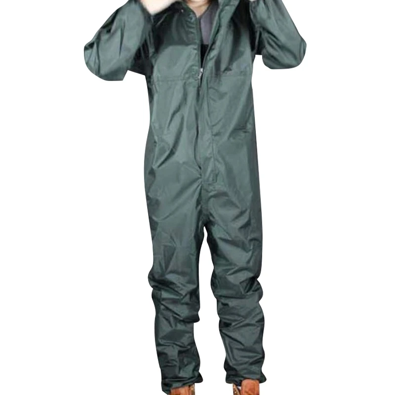 

Fashion Motorcycle Raincoat /Conjoined Raincoat/Overalls Men and Women Fission Rain Suit Rain Coat SizeXL Colour ArmyGreen