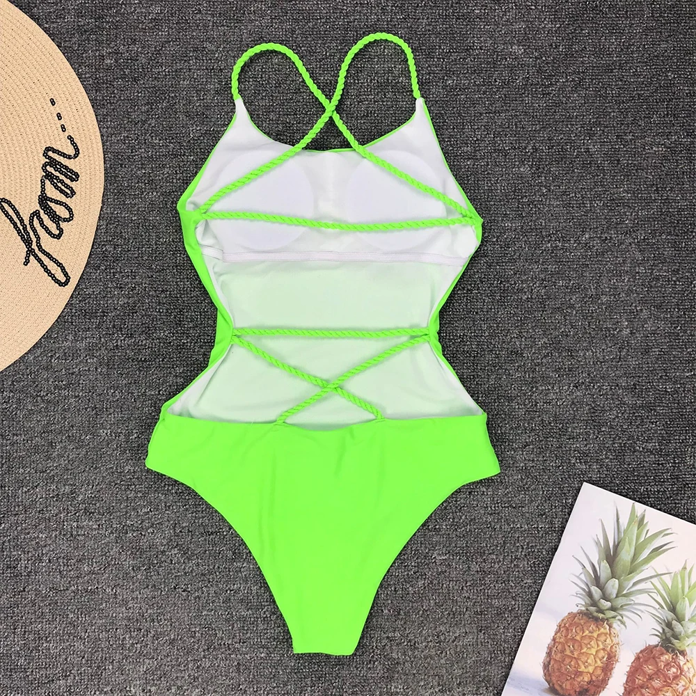 One Piece Swimsuit Women Swimwear 2021 Sexy Braided Rope Bodysuit Swimsuits Backless Monokini Brazilian Bathing Suits Beach Wear
One Piece Swimsuit Women Swimwear 2021 Sexy Braided Rope Bodysuit Swimsuits Backless Monokini Brazilian Bathing Suits Beach Wear