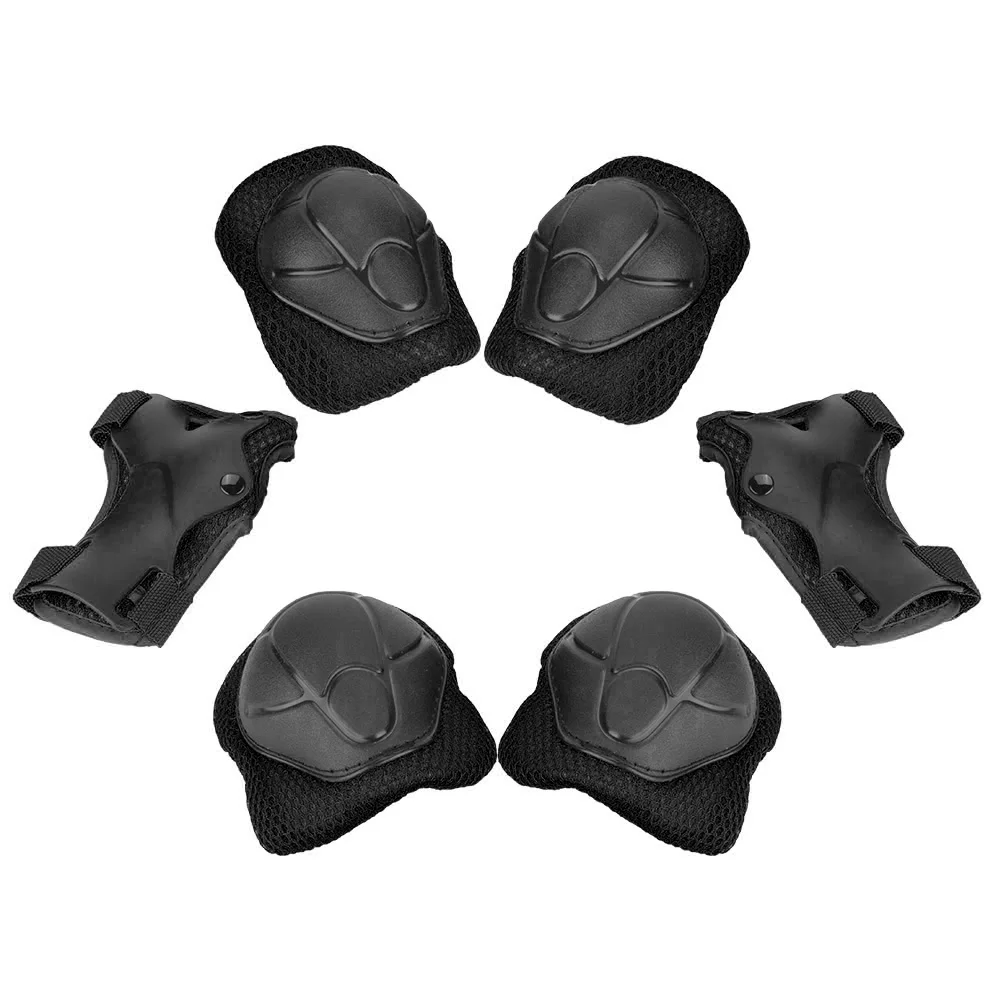 6pcs Children Protective Safety Gear Pad Skateboard Wrist Elbow Knee Protectors Set (Black)
6pcs Children Protective Safety Gear Pad Skateboard Wrist Elbow Knee Protectors Set (Black)