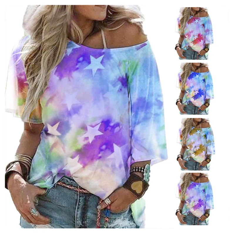 Summer t Shirt Female Print Women Tops Fashion Bat Sleeve O neck Loose t Shirt Summer Tops Tees Loose t Shirt for Women
Summer t Shirt Female Print Women Tops Fashion Bat Sleeve O neck Loose t Shirt Summer Tops Tees Loose t Shirt for Women